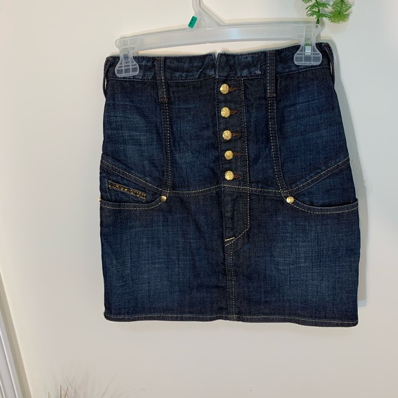 Marciano Denim Mini Jeans Skirt Size 28 - Picture 7 of 10